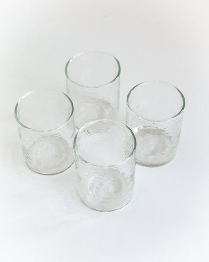 Handblown Hammered Glasses | Set of 4